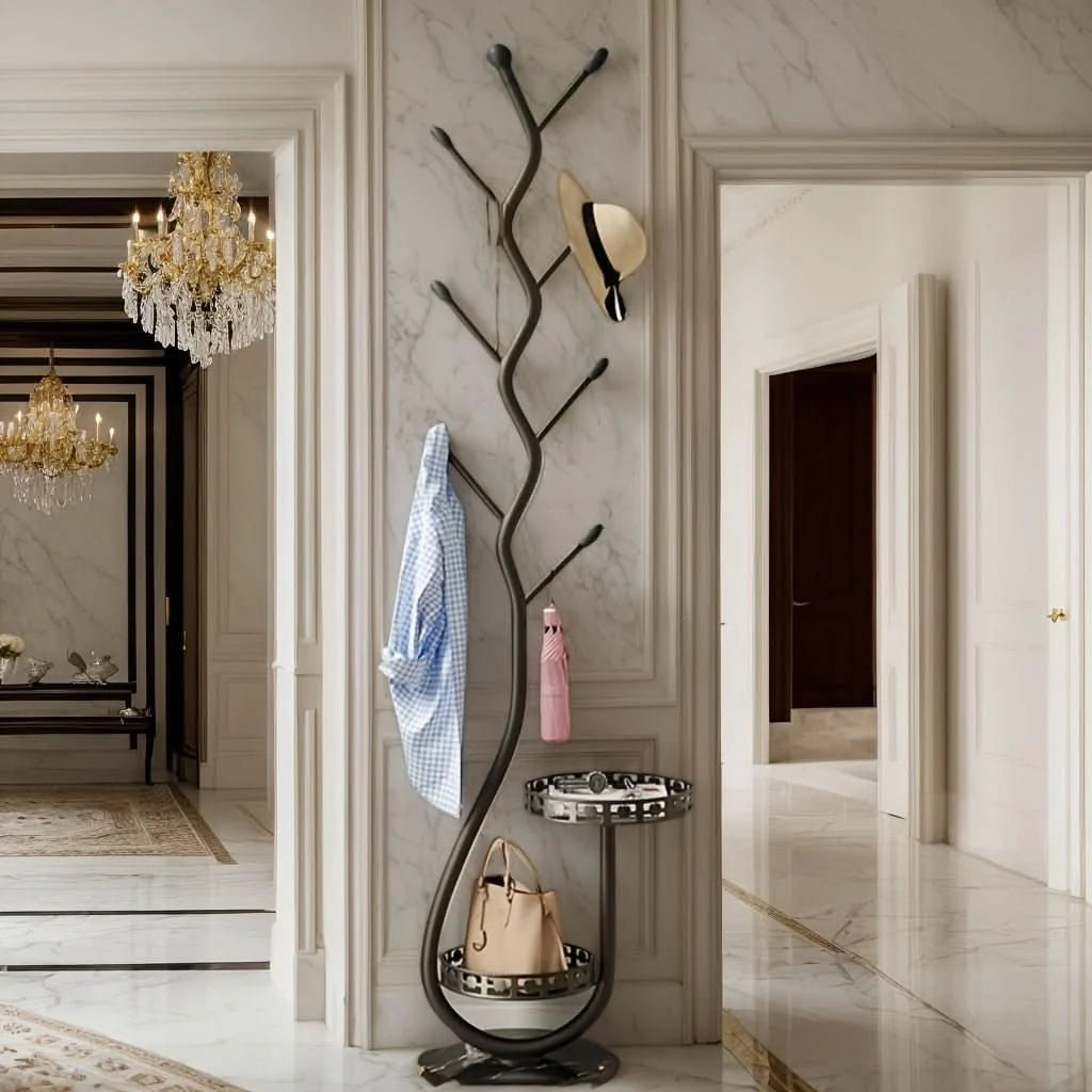 Coat Rack Iron Freestanding & Space-Saving 66 lb Capacity