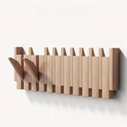 Coat Rack Piano-Inspired Foldable Hooks Walnut & Beech