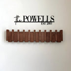 Coat Rack Wall-Mounted Folding Hooks Solid Wood