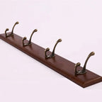 Coat Rack Wall-Mounted Solid Wood 4 Or 5 Hooks