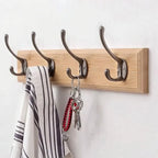 Coat Rack Wall-Mounted Solid Wood 4 Or 5 Hooks