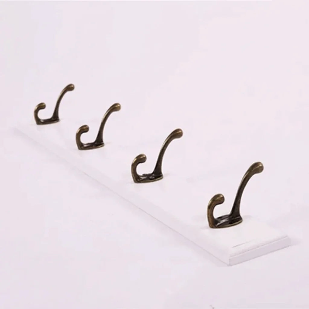 Coat Rack Wall-Mounted Solid Wood 4 Or 5 Hooks