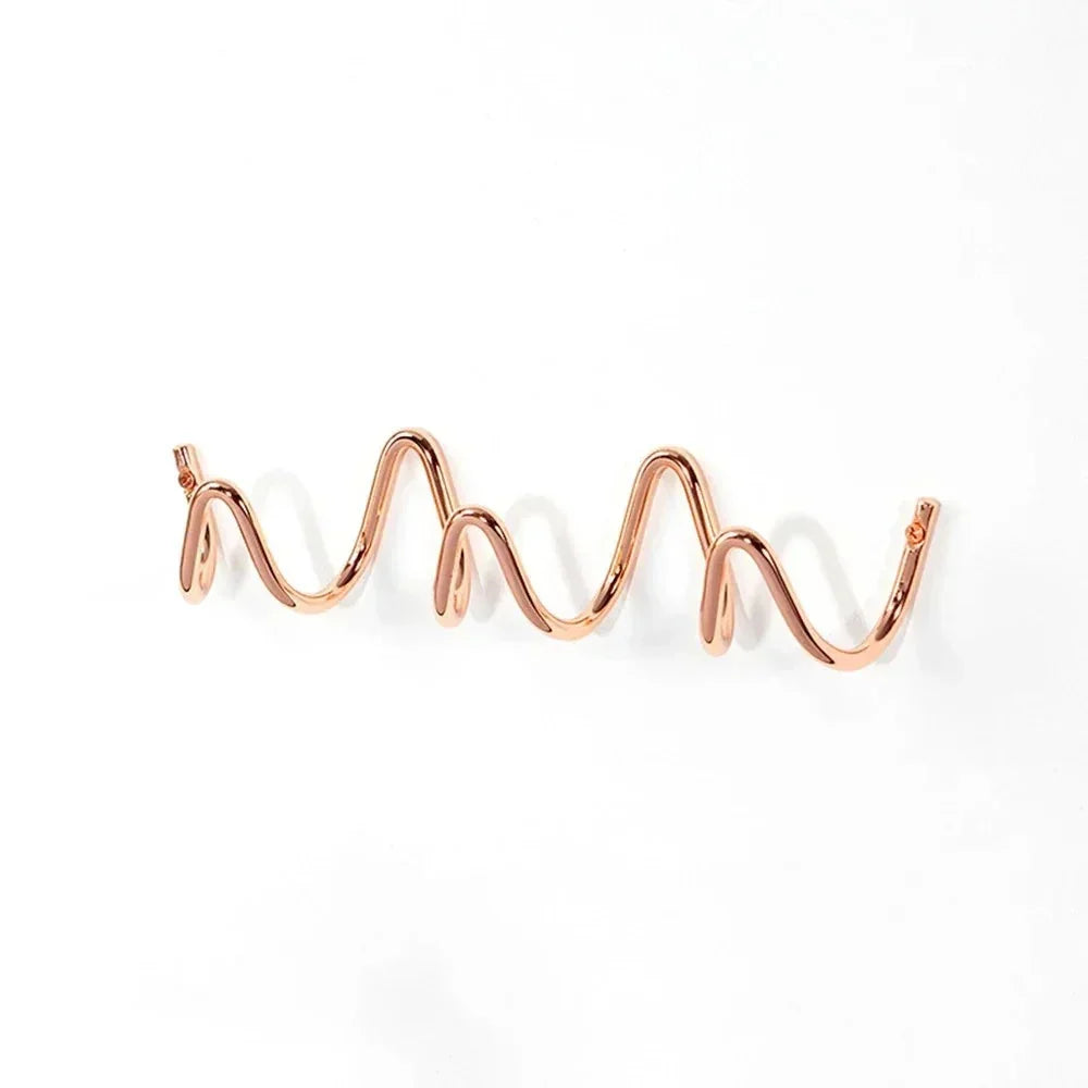 Coat Rack Wavy Wrought Iron 3 Or 5 Hooks