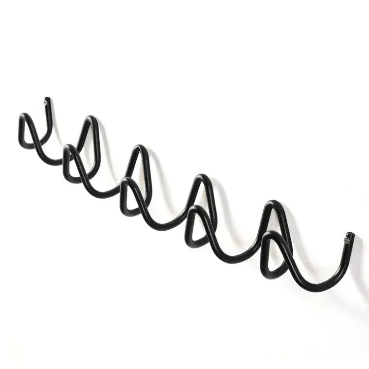 Coat Rack Wavy Wrought Iron 3 Or 5 Hooks