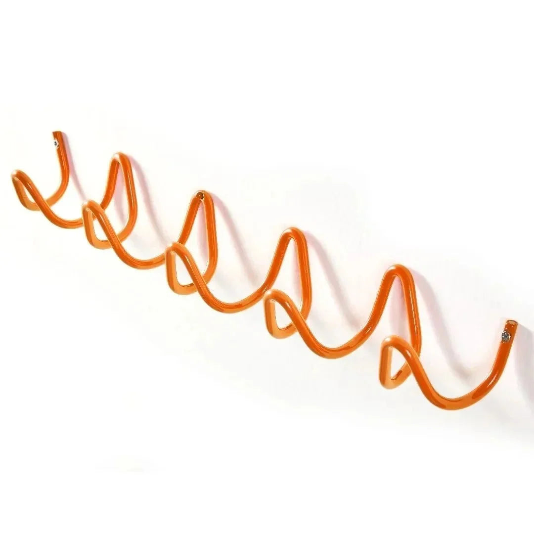 Coat Rack Wavy Wrought Iron 3 Or 5 Hooks