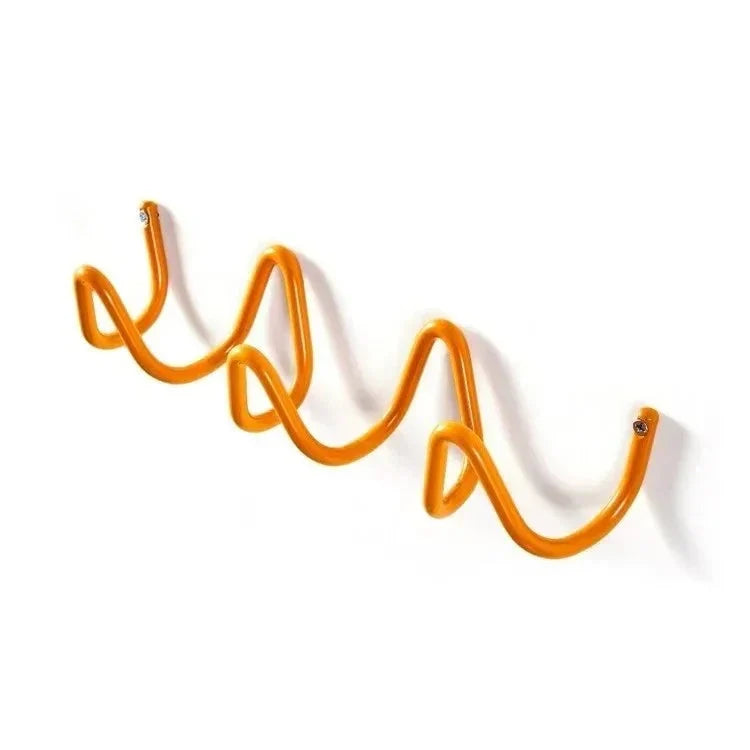 Coat Rack Wavy Wrought Iron 3 Or 5 Hooks