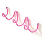 Coat Rack Wavy Wrought Iron 3 Or 5 Hooks