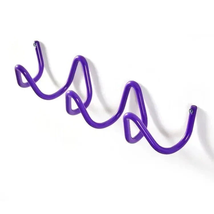 Coat Rack Wavy Wrought Iron 3 Or 5 Hooks