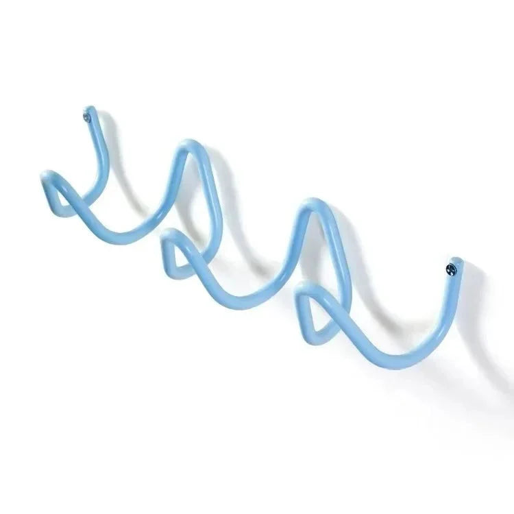 Coat Rack Wavy Wrought Iron 3 Or 5 Hooks