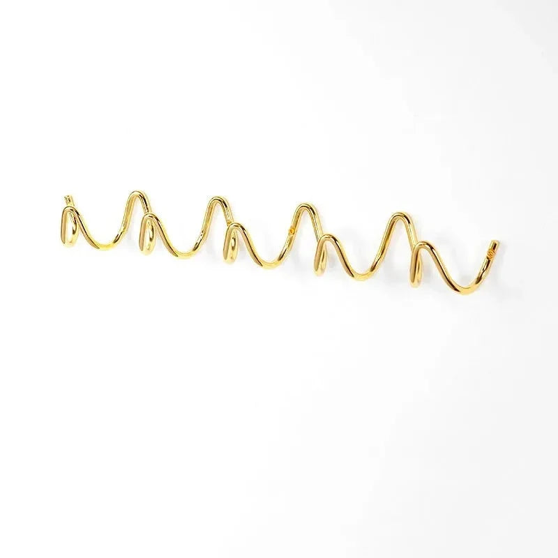 Coat Rack Wavy Wrought Iron 3 Or 5 Hooks