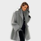 Coat Wool Blend Windproof Soft Lining