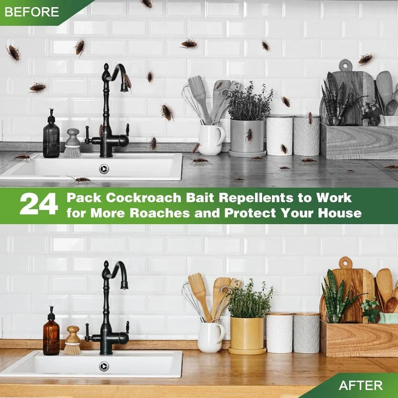 Cockroach Bait Discs Slow-Acting Colony-Killing Child & Pet Safe