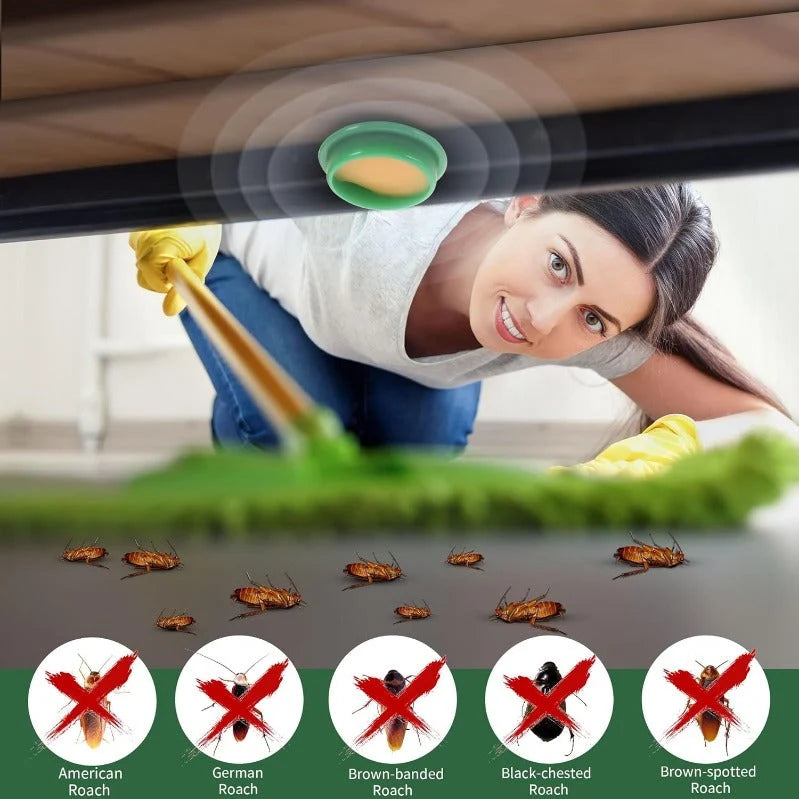 Cockroach Bait Discs Slow-Acting Colony-Killing Child & Pet Safe