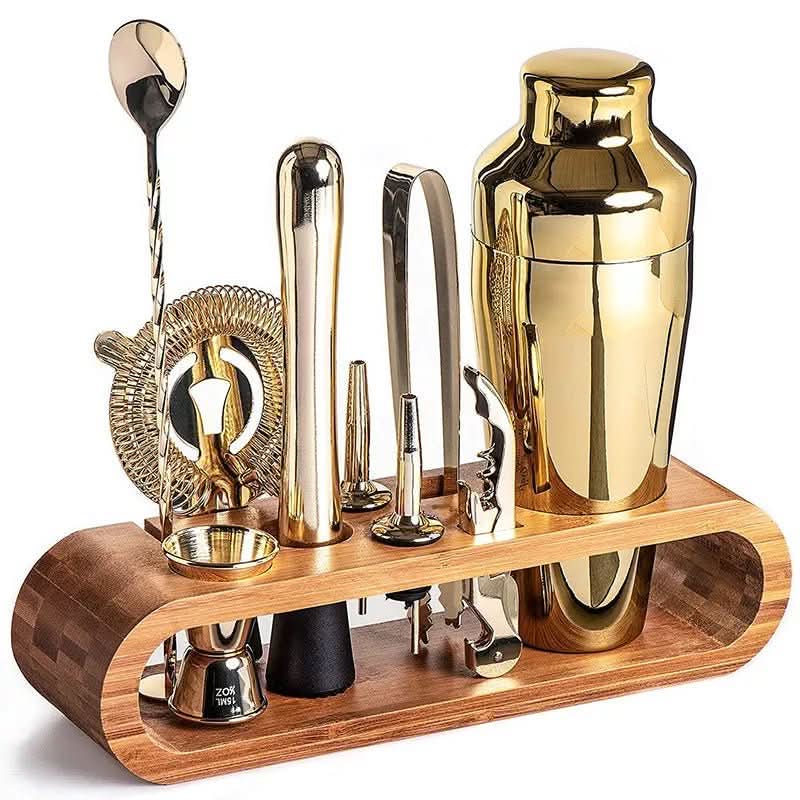 Cocktail Set Stainless Steel 10 Piece With Stand
