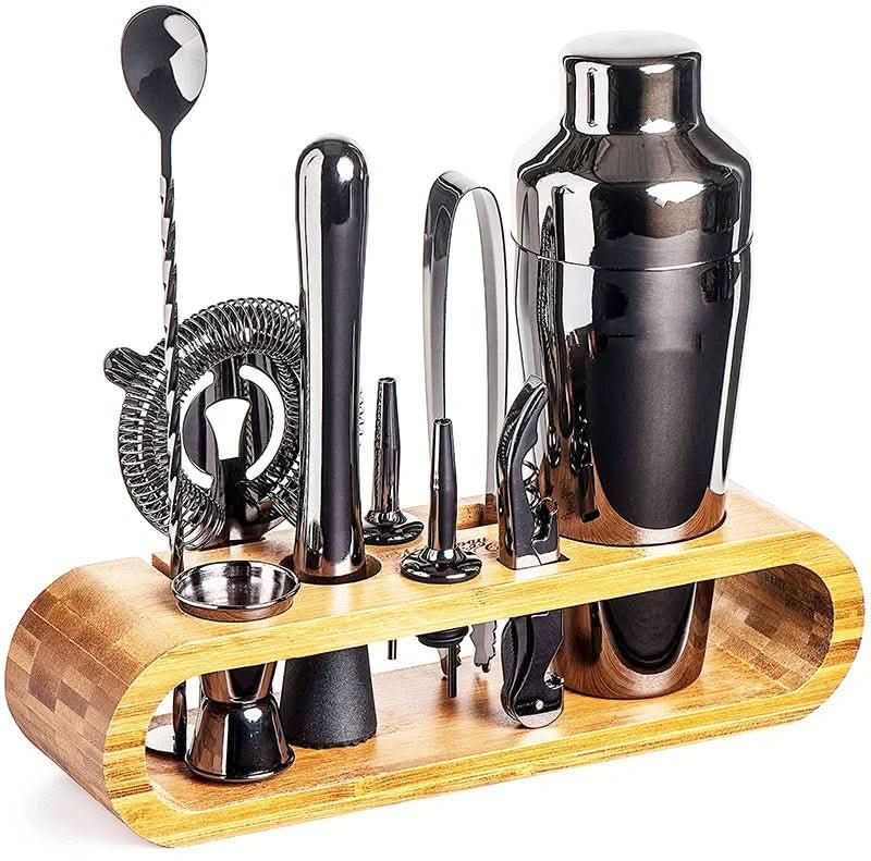 Cocktail Set Stainless Steel 10 Piece With Stand