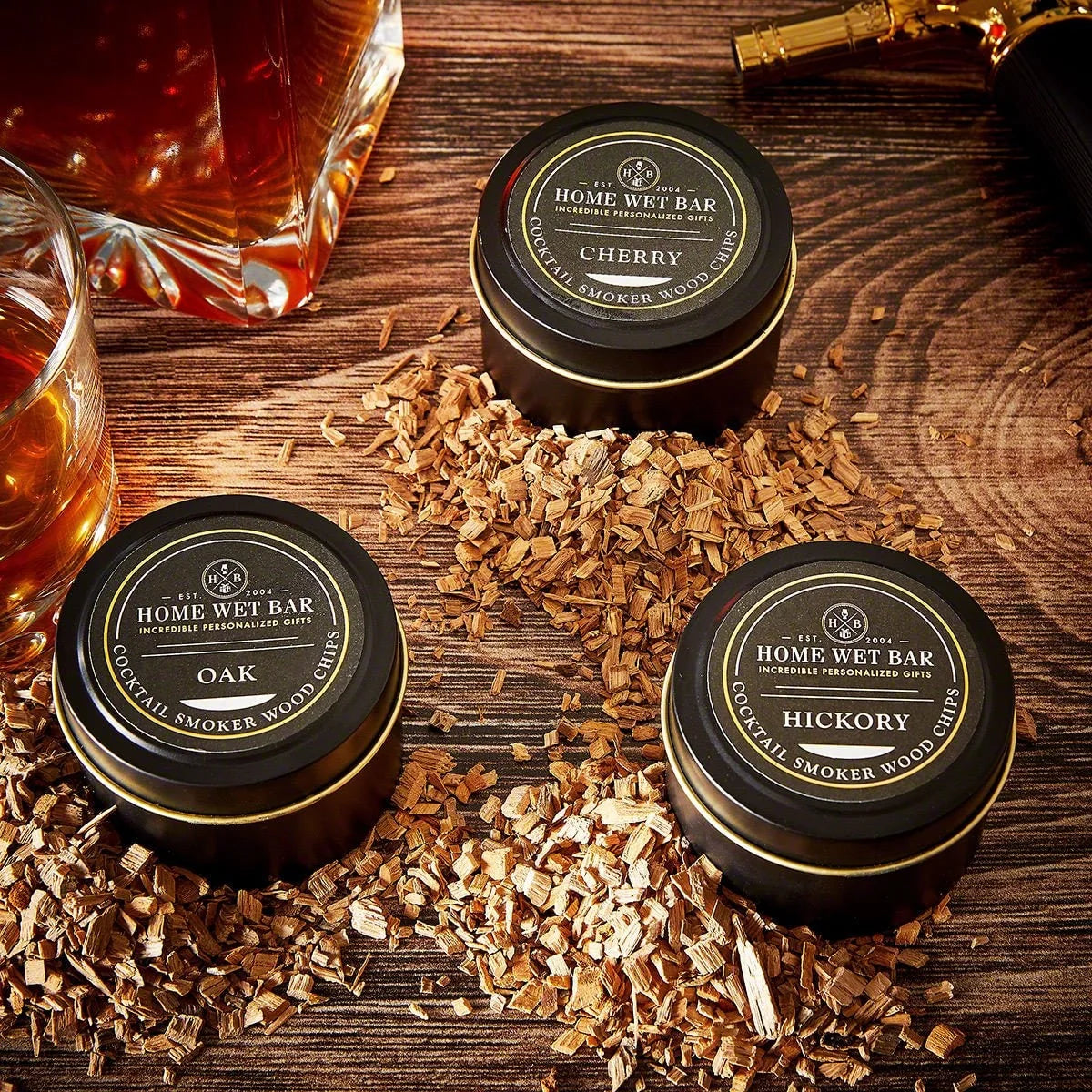 Cocktail Smoking Wood Chips Set Cherry Oak Hickory