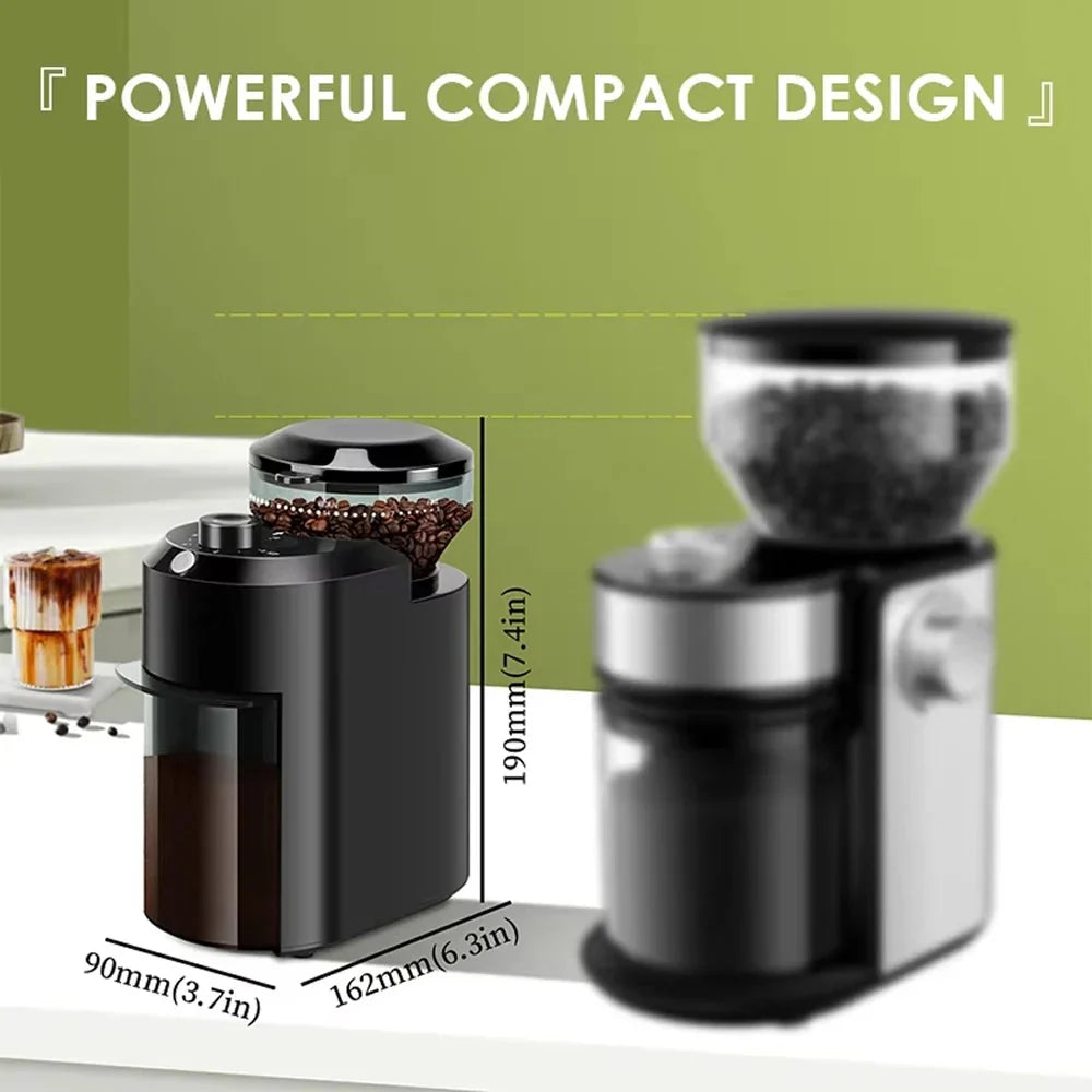 Coffee Grinder Adjustable Burr 28 Grind Settings Quiet