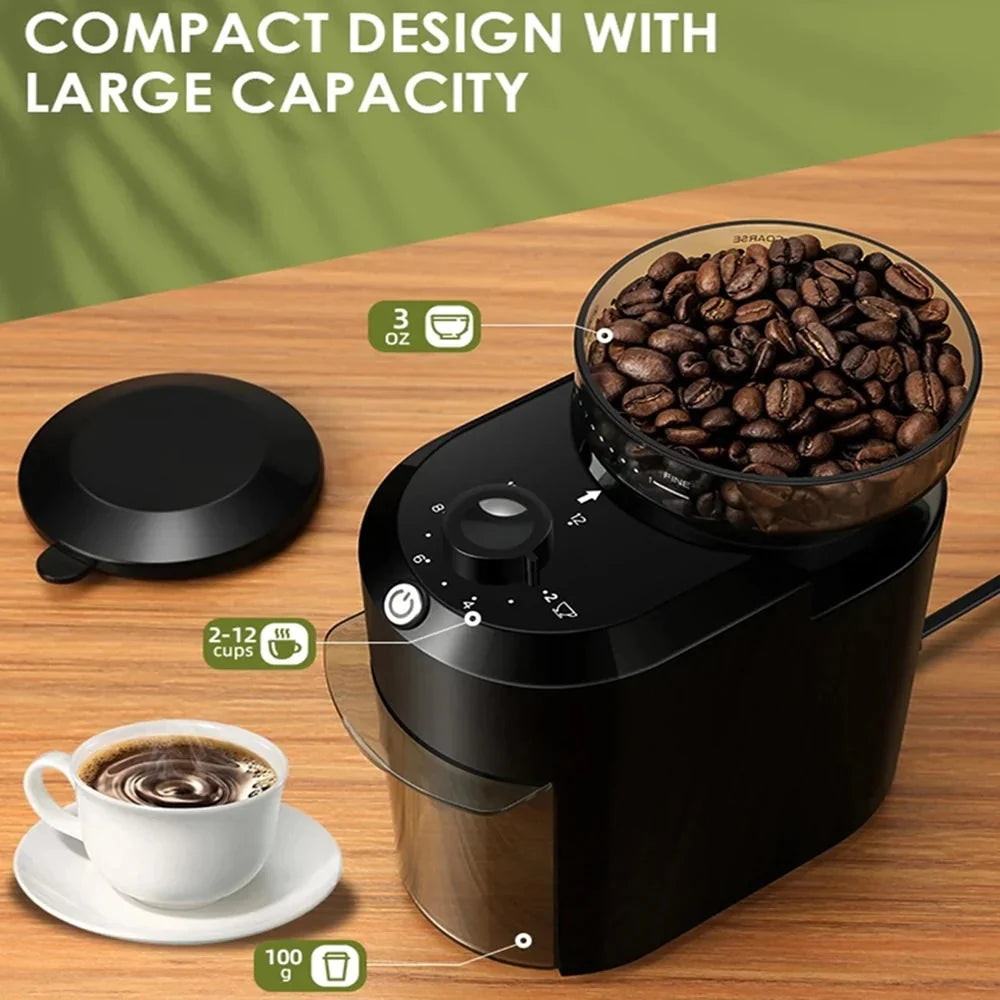Coffee Grinder Adjustable Burr 28 Grind Settings Quiet