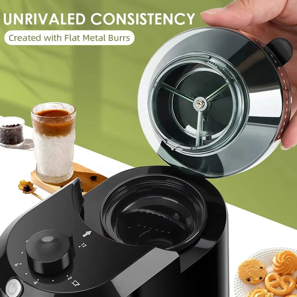 Coffee Grinder Adjustable Burr 28 Grind Settings Quiet