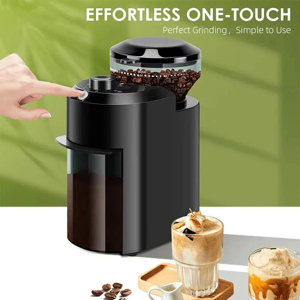 Coffee Grinder Burr 28 Settings Antistatic Container