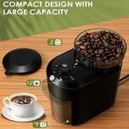 Coffee Grinder Burr 28 Settings Antistatic Container