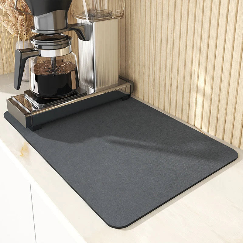 Coffee Machine Mat Absorbent Microfiber Non-Slip Rubber Backing