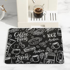 Coffee Machine Mat Absorbent Microfiber Non-Slip Rubber Backing
