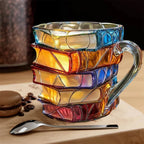 Coffee Mug 3D Book Spine Stainless Steel Lined