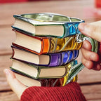 Coffee Mug 3D Book Spine Stainless Steel Lined