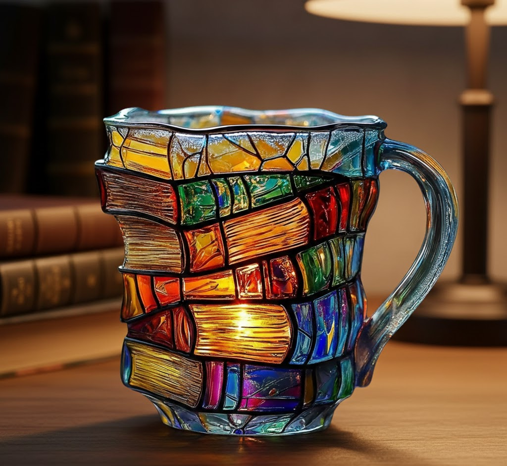 Coffee Mug 3D Book Spine Stainless Steel Lined