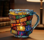 Coffee Mug 3D Book Spine Stainless Steel Lined