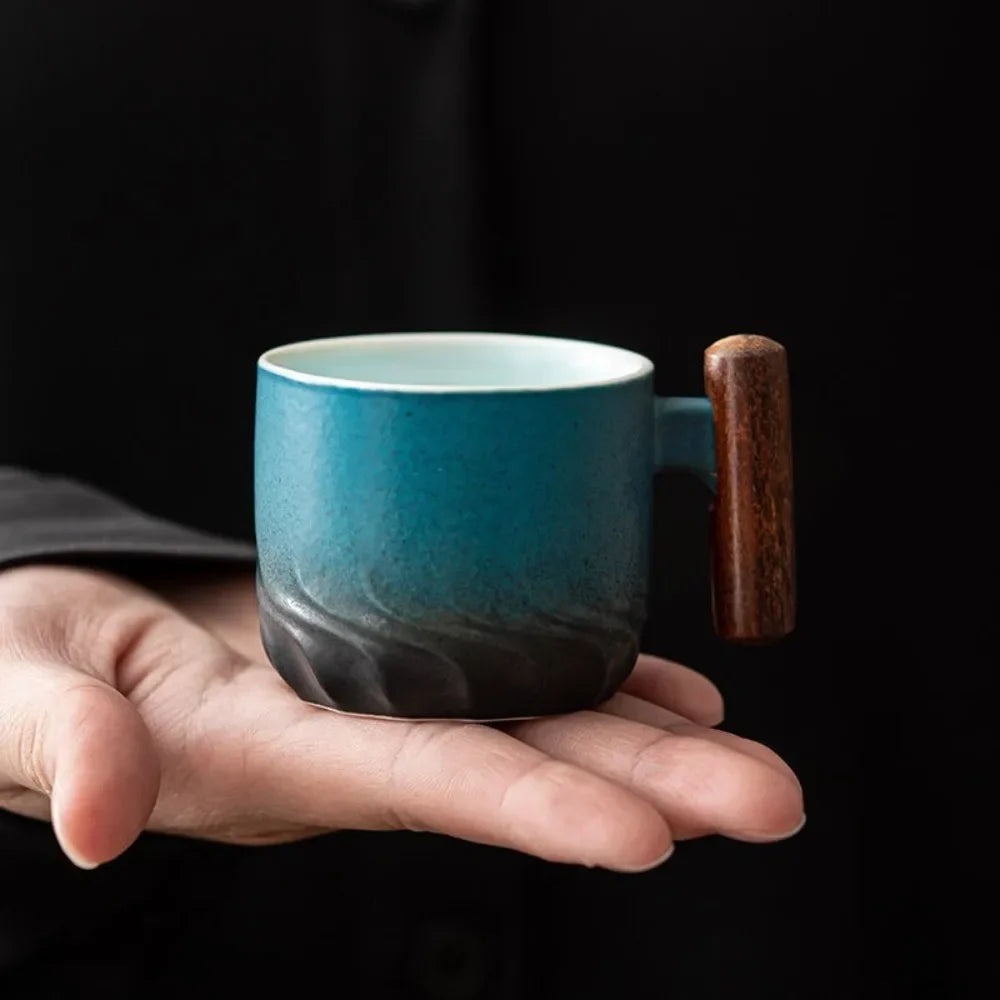Coffee Mug Ceramic Hand-Painted 520ml Ergonomic Handle