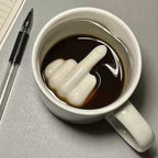 Coffee Mug Ceramic Middle Finger Design Durable Finish