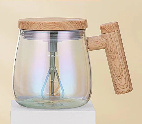 Coffee Mug Self-Stirring Borosilicate Glass 400ml