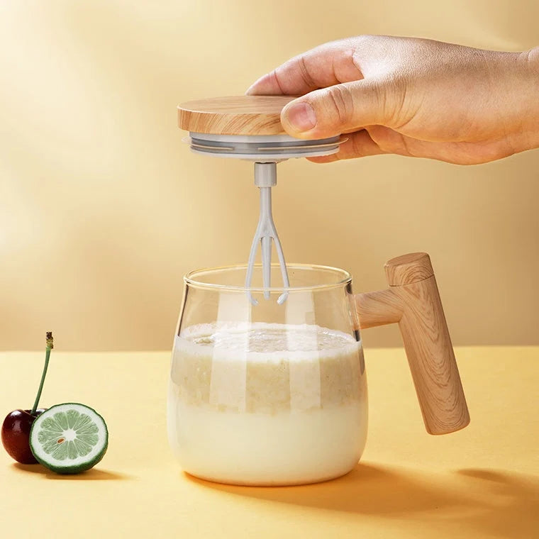 Coffee Mug Self-Stirring Borosilicate Glass 400ml