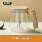 Coffee Mug Self-Stirring Borosilicate Glass 400ml