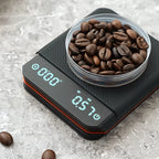 Coffee Scale 0.1g Precision USB-C Rechargeable Built-In Timer