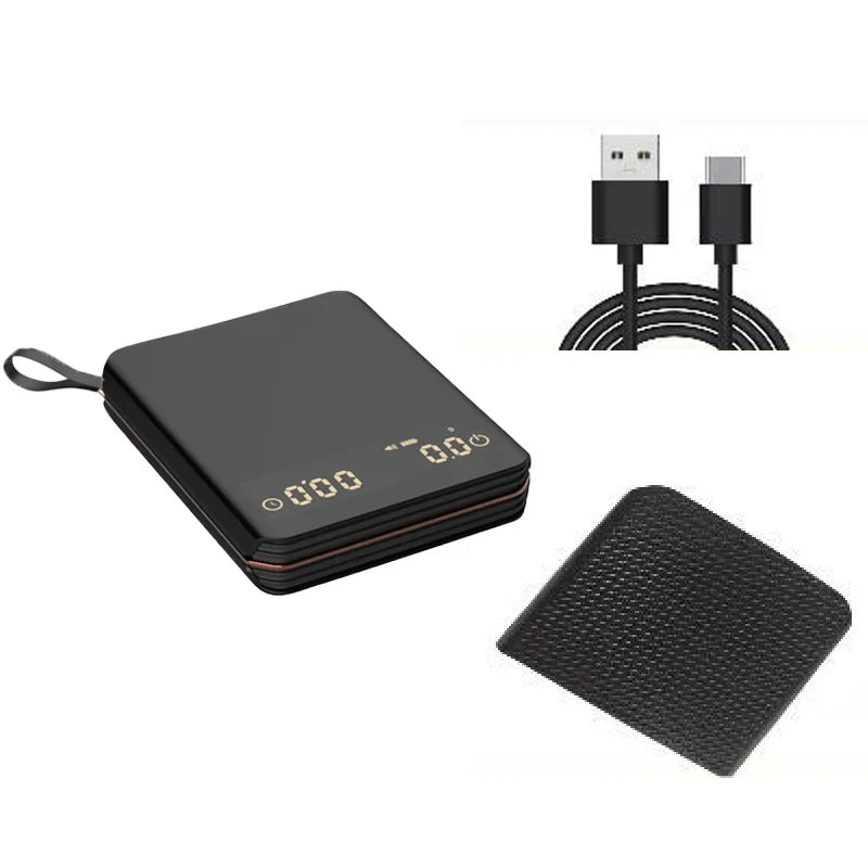 Coffee Scale 0.1g Precision USB-C Rechargeable Built-In Timer
