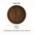 Coffee Table Tray Round Solid Wood Farmhouse