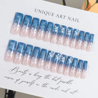 Coffin Press-On Nails Floral Pattern Self-Adhesive Multiple Sizes