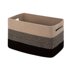 Coiled Cotton Rope & Built-In Handles Storage Basket (15x10x9 in)