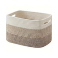 Coiled Cotton Rope & Built-In Handles Storage Basket (15x10x9 in)