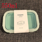 Collapsible Lunch Box Silicone Snap Lock Airtight Microwave Safe