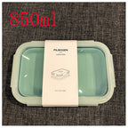Collapsible Lunch Box Silicone Snap Lock Airtight Microwave Safe