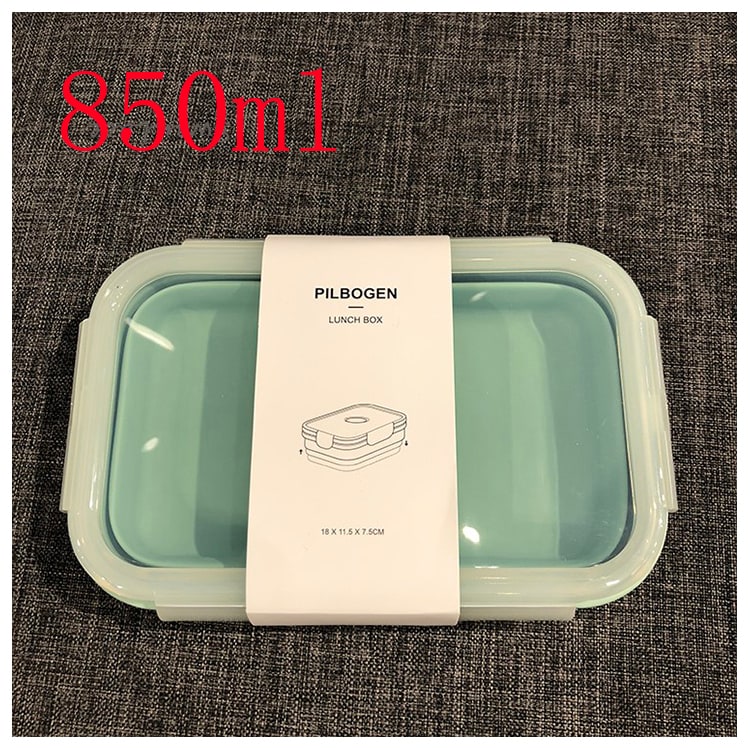 Collapsible Lunch Box Silicone Snap Lock Airtight Microwave Safe