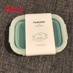 Collapsible Lunch Box Silicone Snap Lock Airtight Microwave Safe