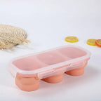 Collapsible Lunch Box Silicone Snap Lock Airtight Microwave Safe