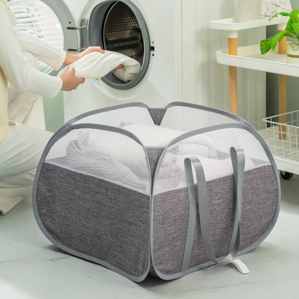 Collapsible Oxford Laundry Basket (Reinforced Handles)