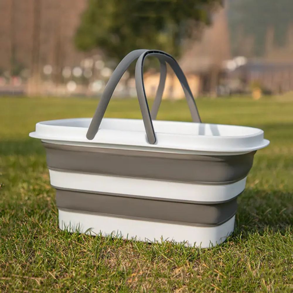 Collapsible Self-Standing Plastic Utility Basket