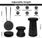 Collapsible Telescopic Stool 330 lb Capacity Adjustable Height